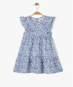 robe a manches courtes avec volants bebe fille bleu robesE684301_4