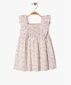 GEMO Robe sans manches à motifs fleuris bébé fille - LuluCastagnette blanc chine
