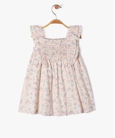 robe sans manches a motifs fleuris bebe fille - lulucastagnette beige robesE684401_3
