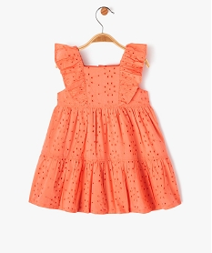 robe sans manches en broderie anglaise bebe fille orange robesE684601_4