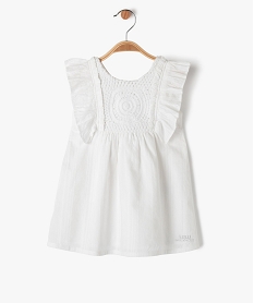 GEMO Robe à volants avec buste brodé bébé fille - LuluCastagnette blanc chine