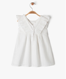 robe a volants avec buste brode bebe fille - lulucastagnette beige robesE684701_3