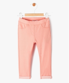 jegging a taille reglable bebe fille rose leggingsE684901_1