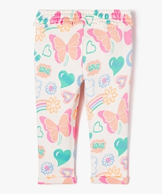 pantalon de jogging avec pinces bebe fille multicolore leggingsE685101_4