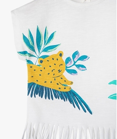tee-shirt a franges et manches courtes bebe fille beige tee-shirts manches courtesE687001_2
