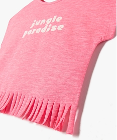 tee-shirt a franges et manches courtes bebe fille rose tee-shirts manches courtesE687101_2