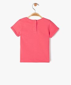tee-shirt a manches courtes a motif estival bebe fille rose tee-shirts manches courtesE688201_3