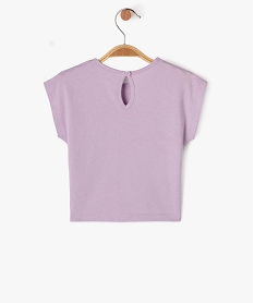 tee-shirt manches courtes loose a message bebe fille violet tee-shirts manches courtesE688501_3