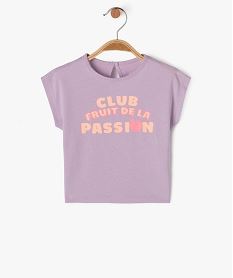 tee-shirt manches courtes loose a message bebe fille violet tee-shirts manches courtesE688501_4