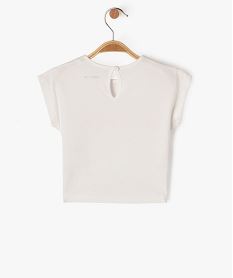 tee-shirt manches courtes loose a message bebe fille beige tee-shirts manches courtesE688601_3