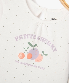 tee-shirt a manches longues a motif paillete bebe fille beigeE689501_2