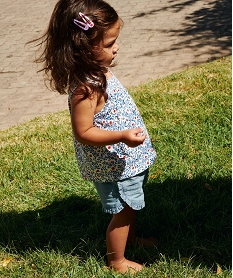 GEMO Débardeur à motifs fleuris bébé fille blanc chine