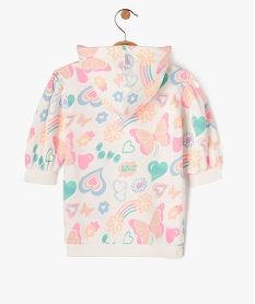 robe sweat en maille douillette imprimee bebe fille beige robesE691501_3