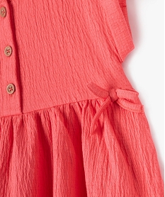 robe bebe fille avec haut boutonne et jupe large rose robesE691601_2