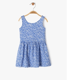 robe a bretelles a motifs fleuris bebe fille bleuE691901_1