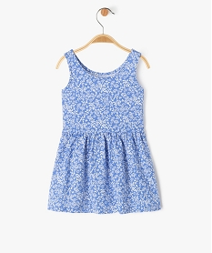 robe imprimee a bretelles bebe fille bleu robesE691901_3
