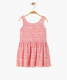 GEMO Robe à bretelles à motifs fleuris bébé fille Rose