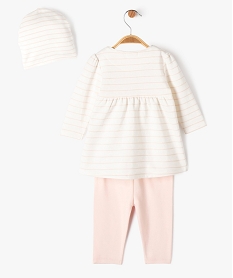 ensemble 3 pieces bebe fille - lulucastagnette rose ensemblesE693701_3