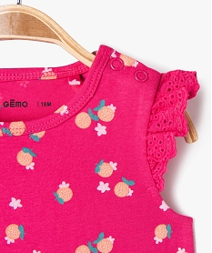 pyjashort 2 pieces avec motifs fruits bebe fille rose standard pyjamas 2 piecesE695401_3