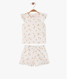 GEMO Pyjashort 2 pièces avec motifs fruits bébé fille Beige