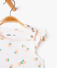 pyjashort 2 pieces avec motifs fruits bebe fille beige pyjamas 2 piecesE695501_2