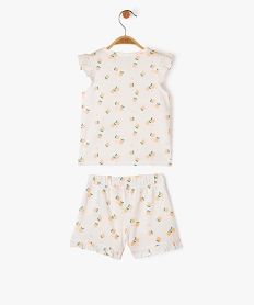 pyjashort 2 pieces avec motifs fruits bebe fille beigeE695501_3