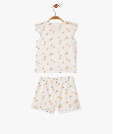 pyjashort 2 pieces avec motifs fruits bebe fille beige pyjamas 2 piecesE695501_3
