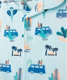 pyjashort imprime avec chemisette bebe garcon bleu pyjamas 2 piecesE695801_2