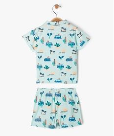 pyjashort imprime avec chemisette bebe garcon bleu pyjamas 2 piecesE695801_4