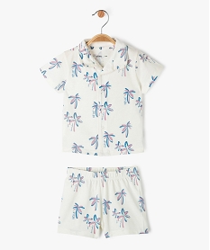 GEMO Pyjashort imprimé avec chemisette bébé garçon Beige
