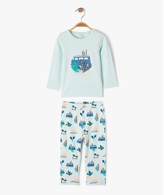 GEMO Pyjama 2 pièces à motifs hippie bébé garçon Bleu