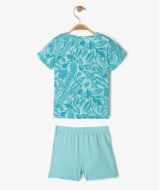 pyjashort 2 pieces a motif feuillage exotique bebe garcon bleu pyjamas 2 piecesE696101_3