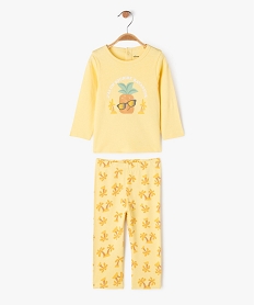 pyjama 2 pieces a motifs exotiques bebe garcon jaune pyjamas 2 piecesE696201_1