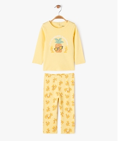 pyjama 2 pieces a motifs exotiques bebe garcon jaune pyjamas 2 piecesE696201_4