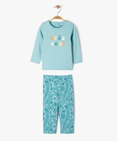 pyjama 2 pieces en jersey imprime bebe bleu pyjamas 2 piecesE696301_1