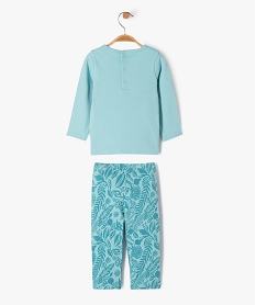 pyjama 2 pieces en jersey imprime bebe bleu pyjamas 2 piecesE696301_3