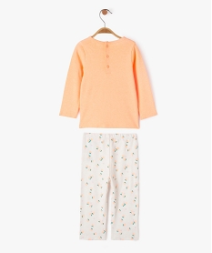 pyjama 2 pieces en jersey de coton motif peche bebe fille orangeE696401_3