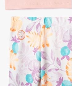 pyjama 2 pieces avec motifs exotiques bebe fille rose pyjamas 2 piecesE696501_3