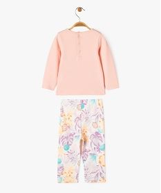 pyjama 2 pieces avec motifs exotiques bebe fille rose pyjamas 2 piecesE696501_4