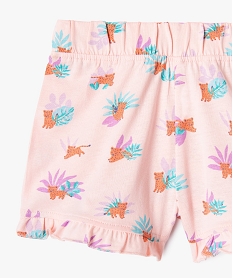 pyjashort 2 pieces avec motifs felins bebe fille orangeE696701_2