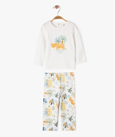 pyjama 2 pieces en jersey de coton imprime bebe beige pyjamas 2 piecesE696801_4