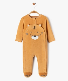 pyjama en velours avec motif tigre bebe garcon brunE697001_1