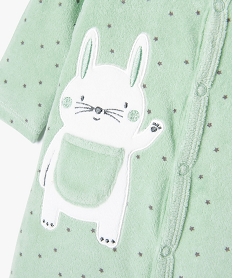pyjama dors-bien en velours avec motif lapin bebe garcon vertE697101_2
