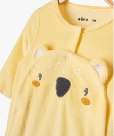 pyjama en velours avec motif ourson bebe jaune pyjamas veloursE697201_2