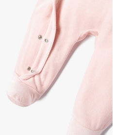 pyjama en velours avec inscription pailletee bebe fille rose pyjamas veloursE697401_3