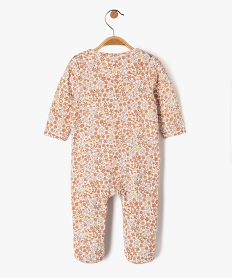 pyjama en velours a motifs fleuris bebe fille multicoloreE697501_3