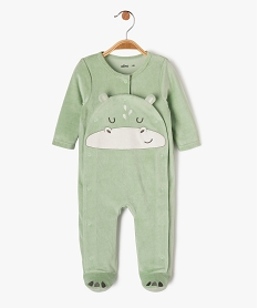 pyjama en velours avec motif dinosaure bebe garcon vertE697601_1