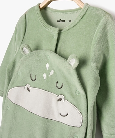 pyjama en velours avec motif dinosaure bebe garcon vertE697601_2