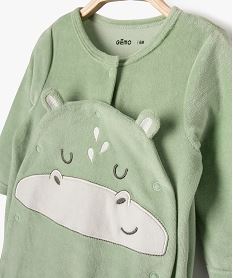 pyjama en velours avec motif dinosaure bebe garcon vert pyjamas veloursE697601_2