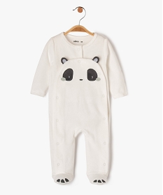 pyjama velours motif panda bebe beige pyjamas veloursE697701_1